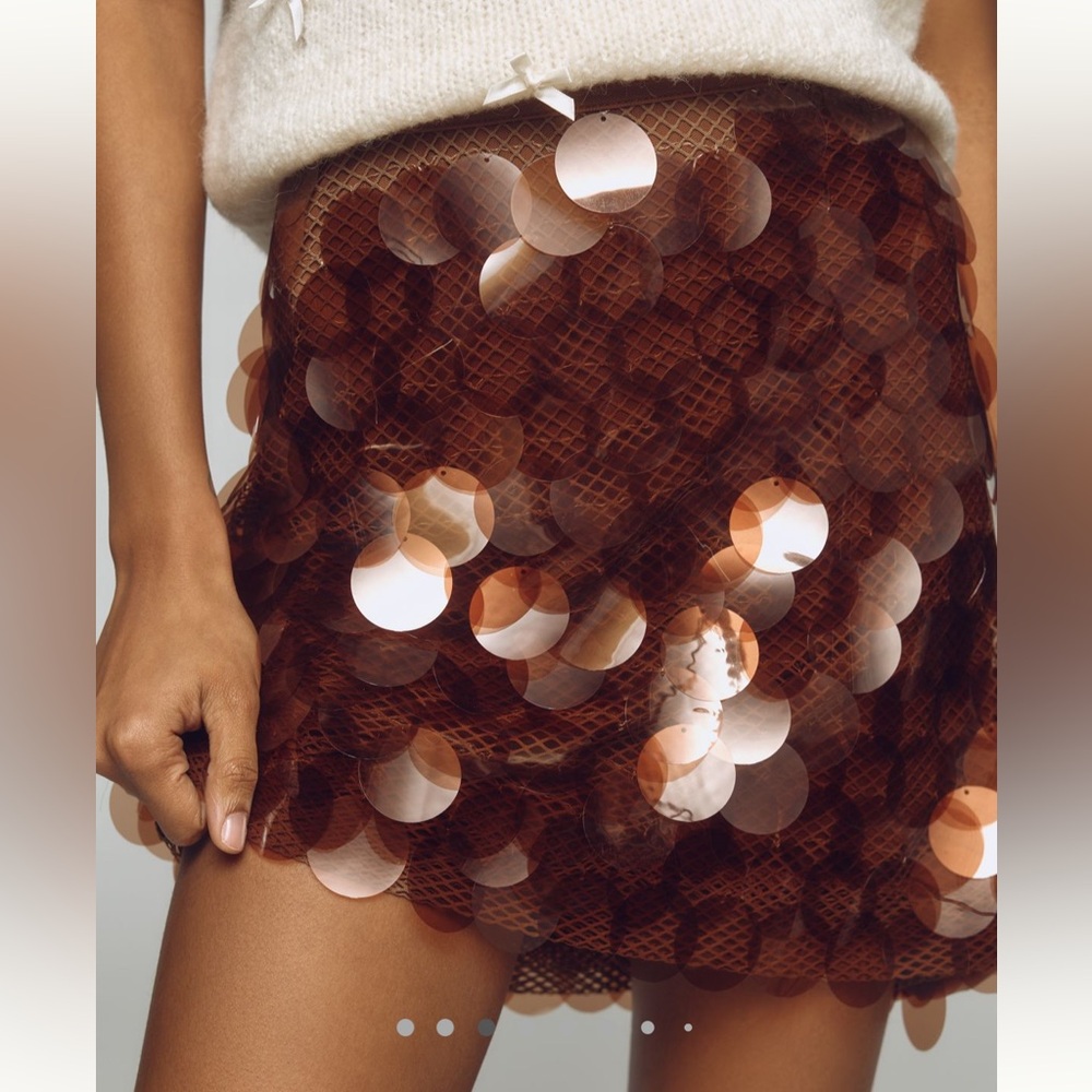 NWT Anthropologie Maeve Sequin Mini Skirt - Picture 3 of 7